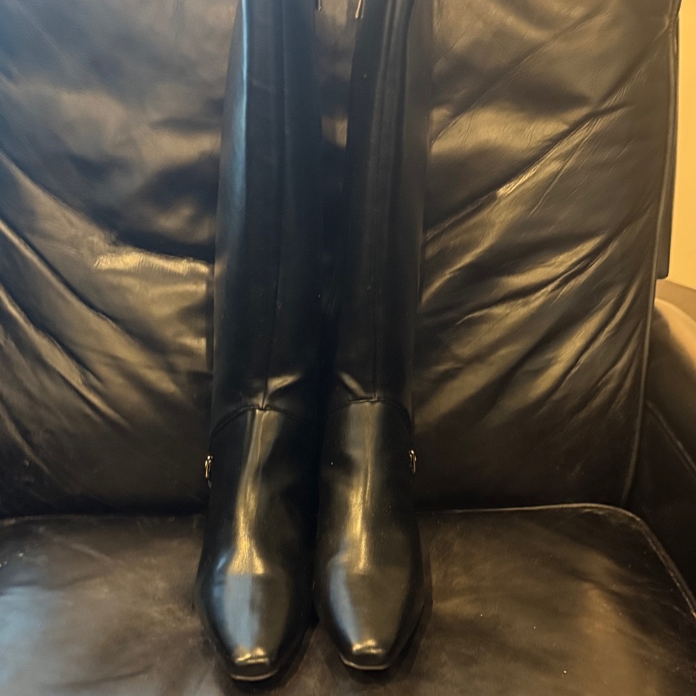 Anne Klein black knee hi boots size 9.5